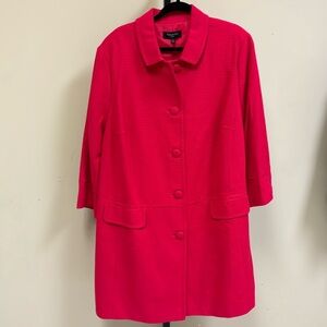 Plus size Talbots pink dress coat